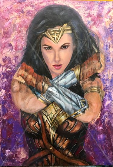 Wonderwoman Acrylic Canvas Portrait