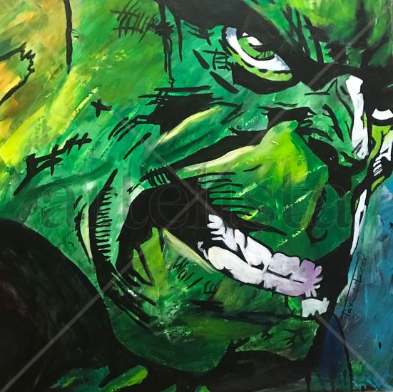 Hulk Acrylic Canvas Portrait