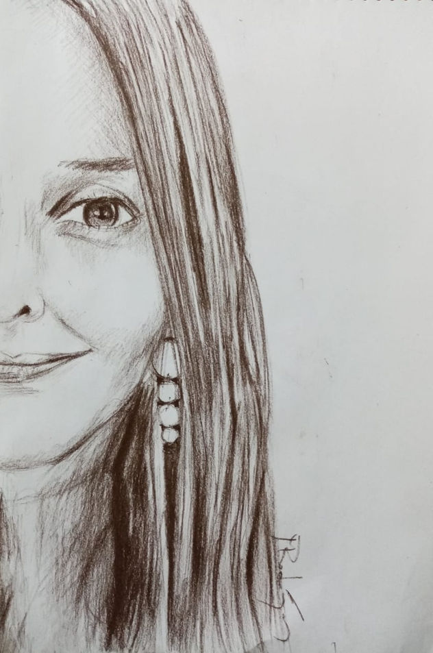 retrato de karen santelises , año 2017, constitucion, chile.