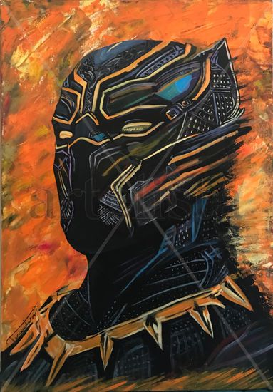 Black Panther Acrílico Lienzo Figura