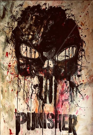 The Punisher Acrylic Canvas Portrait