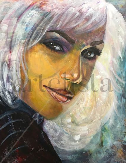 Storm, Tormenta Acrylic Canvas Portrait