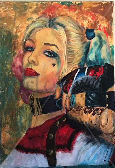 Harley Quinn Acrylic Canvas Portrait