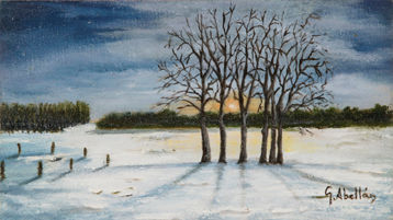 PAISAJE NEVADO 2 Oil Panel Landscaping