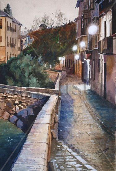 acera del darro Watercolour Paper Landscaping