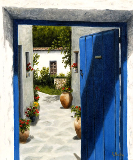 PATIO ANDALUZ 1 Oil Canvas Landscaping