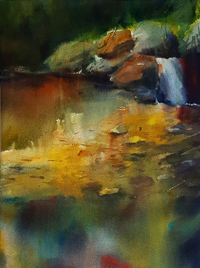 rio chicu en arriondas Watercolour Paper Landscaping