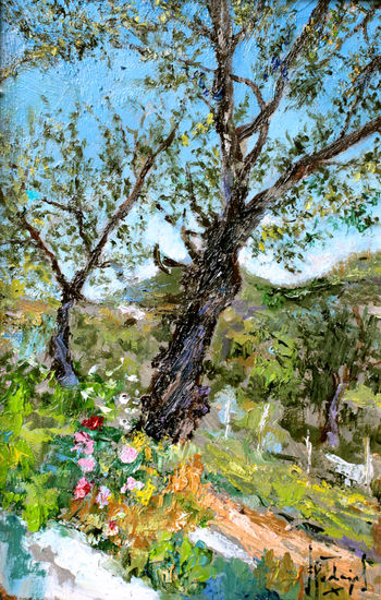 ALMENDROS II Oil Panel Landscaping