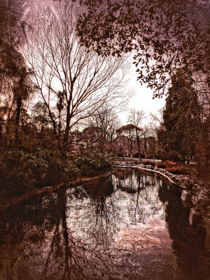 Reflejo vintage rojo