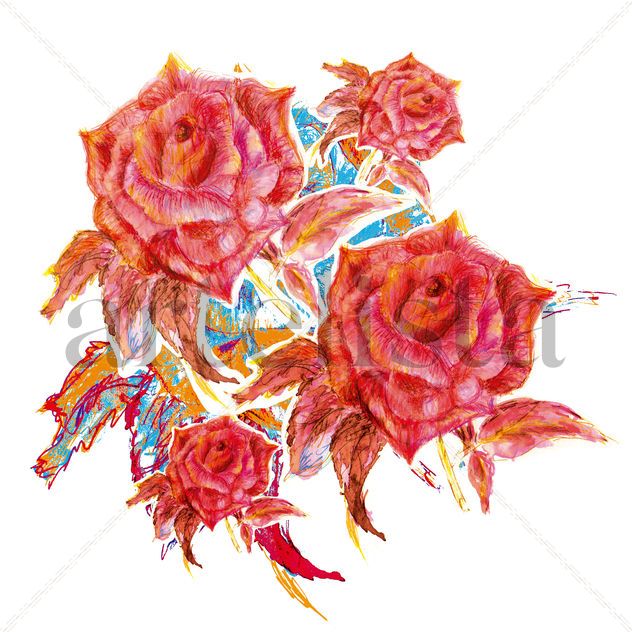 Cuatro rosas I