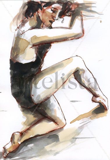 Baile 002 Ink Paper Figure Painting