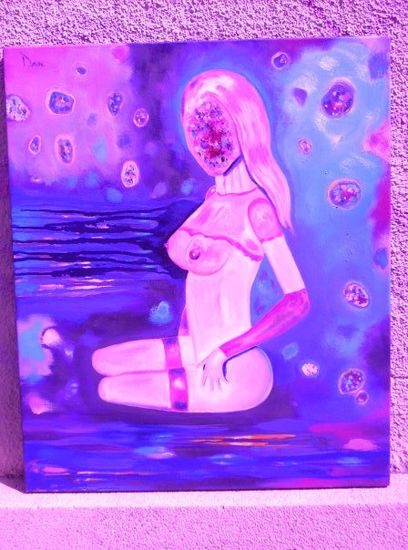 gatita pinky Óleo Lienzo Desnudos