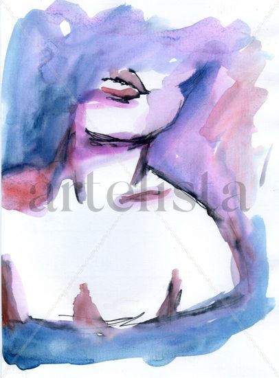 Boca 004 Watercolour Paper Portrait