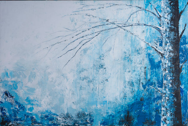 Azul de invierno Acrylic Canvas Landscaping