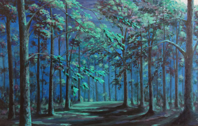 Luz de Luna Acrylic Canvas Landscaping