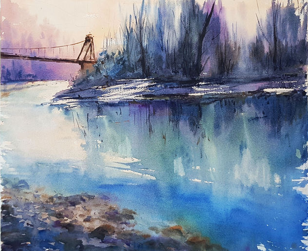puente colgante en el nalon