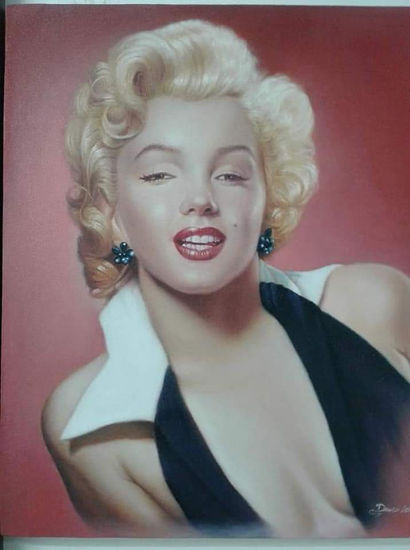 Marylin Monrrou Oil Canvas Portrait