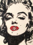 Retrato Marilyn Monroe con técnica hilorama