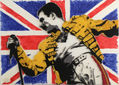 Retrato Freddie Mercury con técnica hilorama