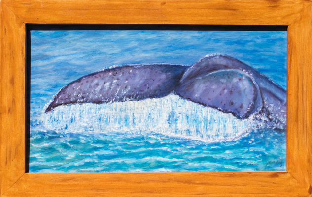 Blue Whale fin Óleo Lienzo Marina