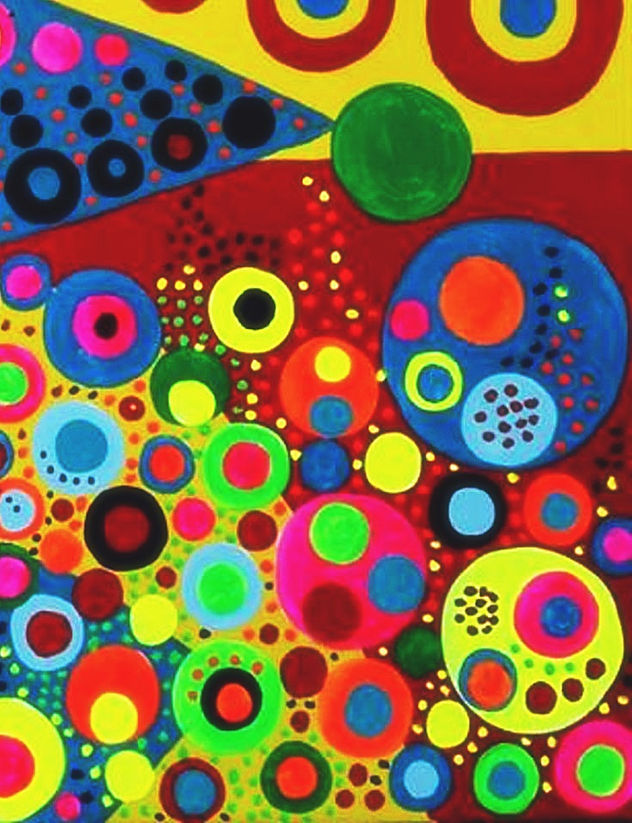 Pieza única - Puntillismo abstracto de Gabino Amaya Cacho