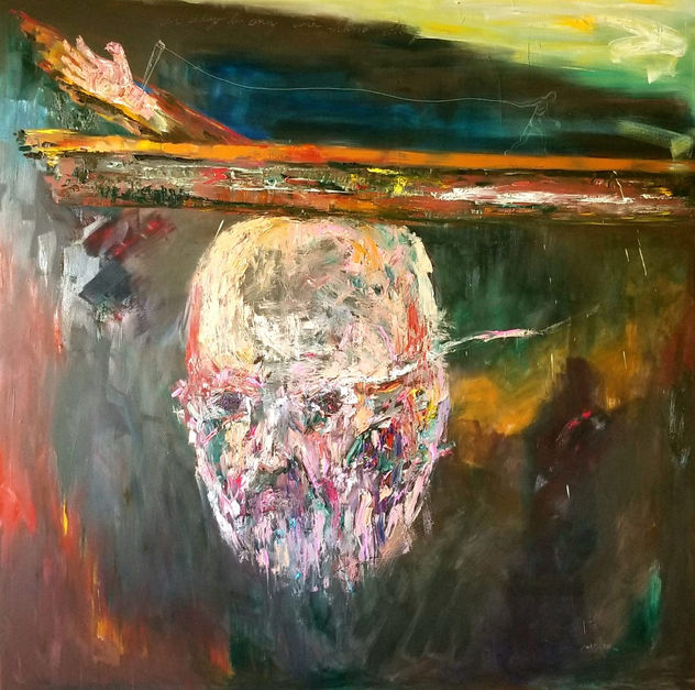 UNA CRUZ Y UNA MANO SIN FÉ.- 200cm x 200cm