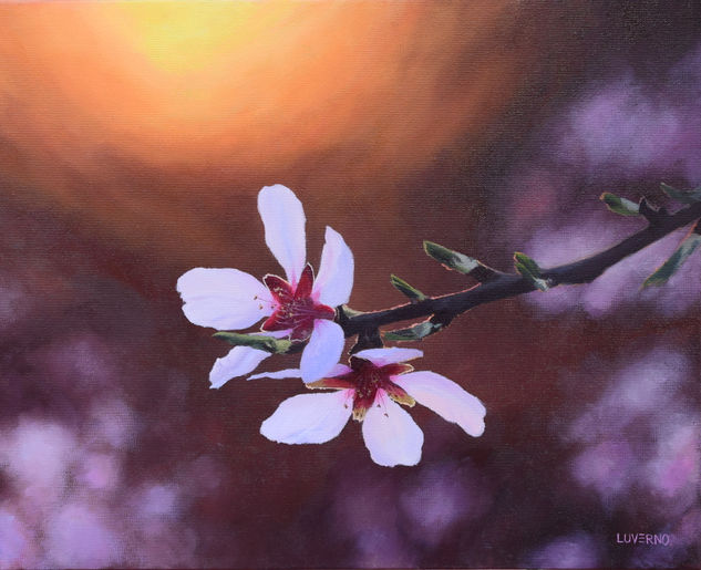 En un eterno febrero Oil Canvas Floral Painting