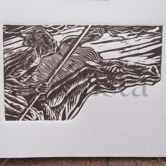 Pantano de Vargas Linocut