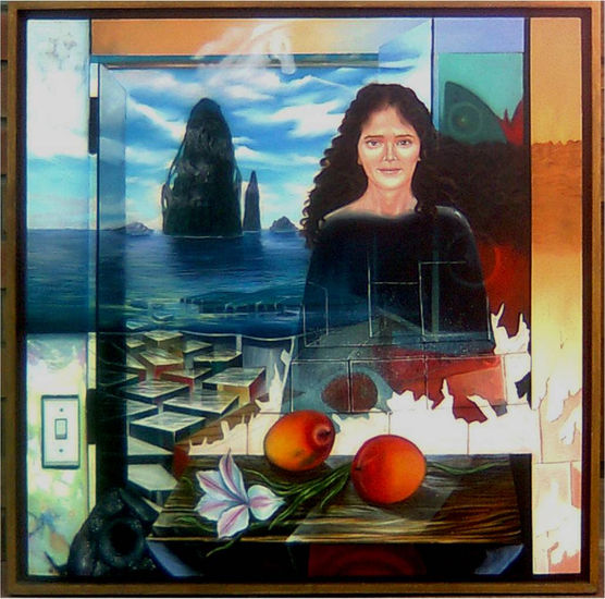 LA VENTANA DE LA ILUSIÓN Oil Canvas Figure Painting