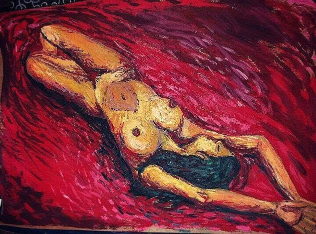 Descansos Acrylic Paper Nude Paintings