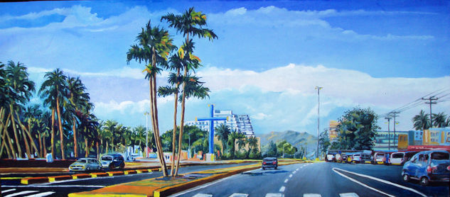 DE PASEO LA CRUZ Y EL MAR Oil Canvas Landscaping