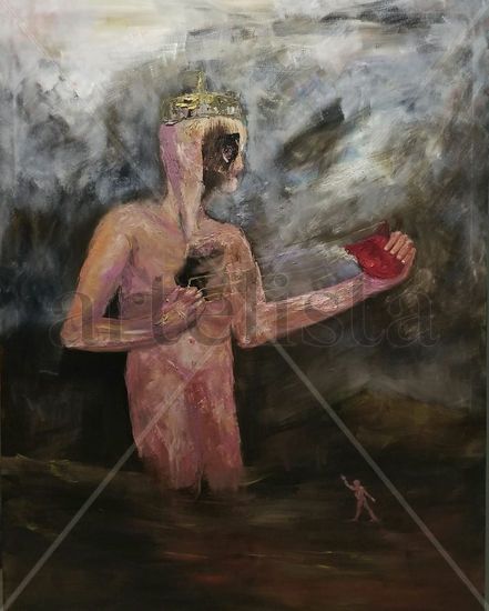 DARÉ MI CORAZÓN.- 115cm x 150cm Óleo Lienzo Figura