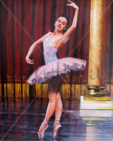 Bailarina Oil Canvas Figure Painting