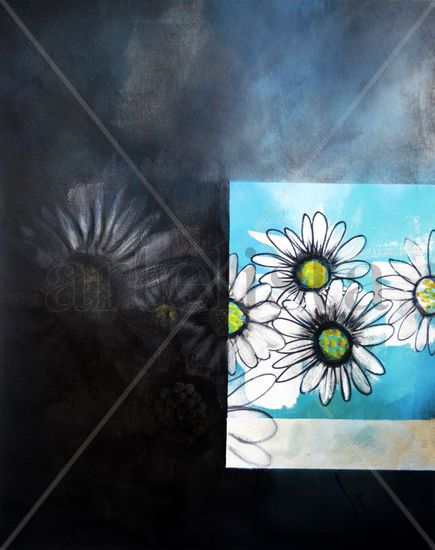 Margaritas III Acrylic Canvas Floral Painting