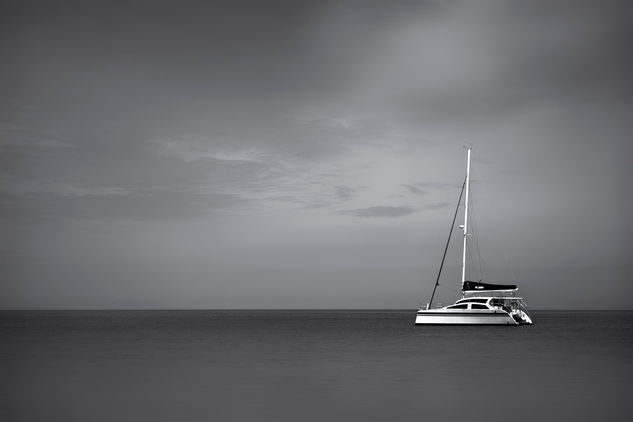 Boats of Thailand #1 Nature Black and White (Digital)