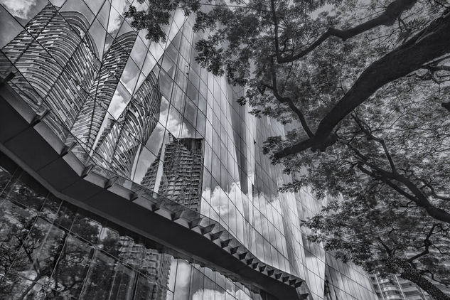 Kuala Lumpur Reflected, Malaysia. Architecture and Interiorism Black and White (Digital)