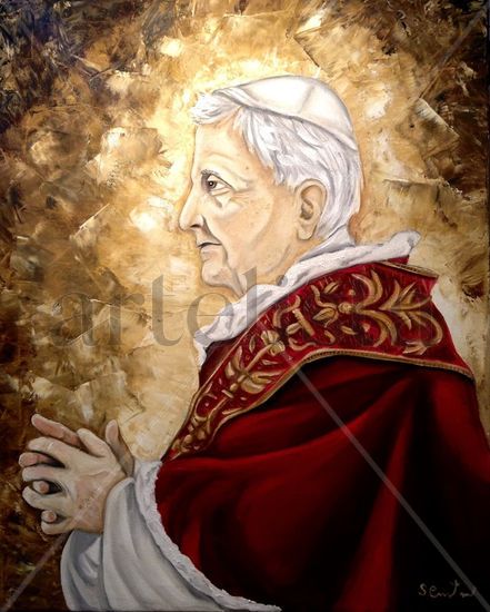 Benedicto XVI Óleo Lienzo Retrato