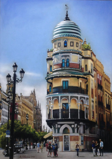 Sevilla Pastel Papel Paisaje