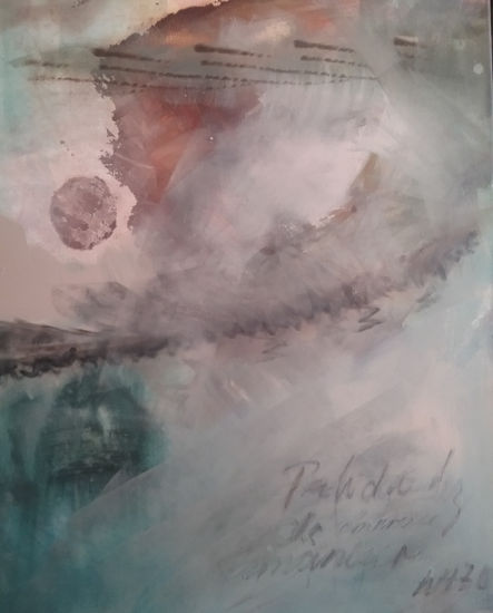 Palida luz de amanecer Mixed media Canvas Marine Painting