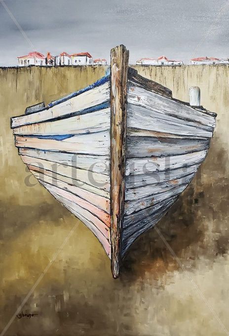 Vieja barca de madera