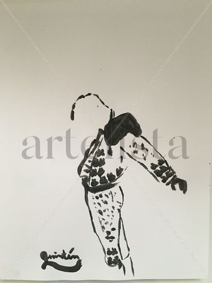 Natural Acrylic Paper Figure Painting