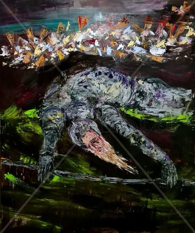 DERRUMBÉ TANTOS MOLINOS, DEJÉ A MUCHOS SIN COMER.- 150x180cm.