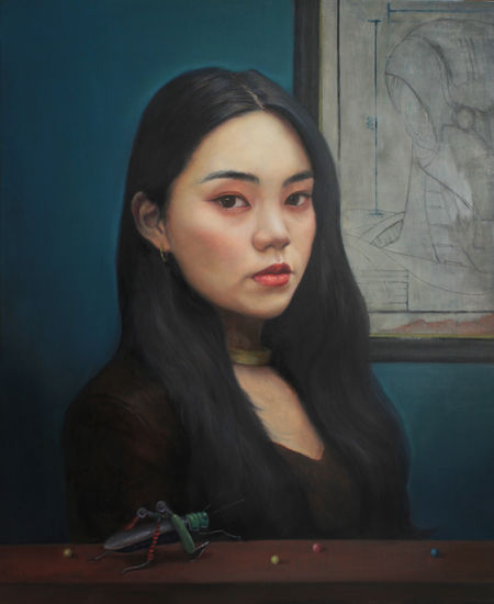 Distance of gaze Oil Canvas Portrait