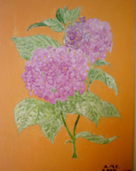 ramillete de hortensias Oil Canvas