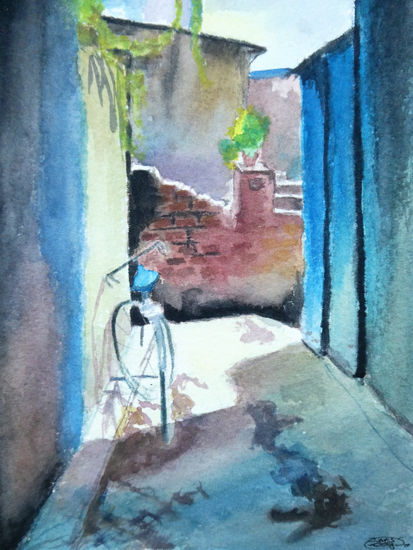 Bicicletas en acuarela Watercolour Paper Landscaping