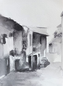 Paisaje pueblo en...