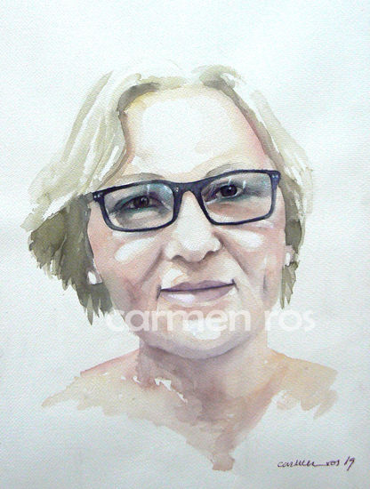 ENCARNI L. Watercolour Paper Portrait