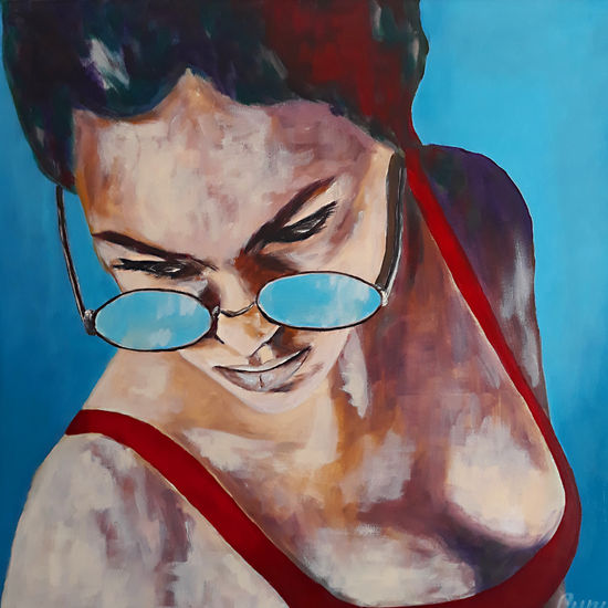 Gafas Acrylic Canvas Portrait