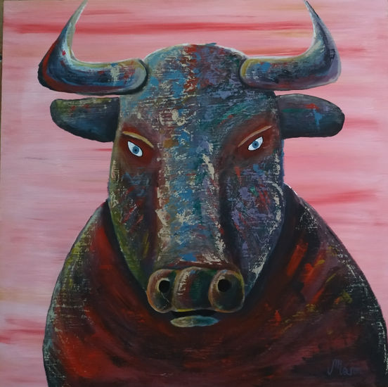 Bull #4 Acrylic Canvas Animals