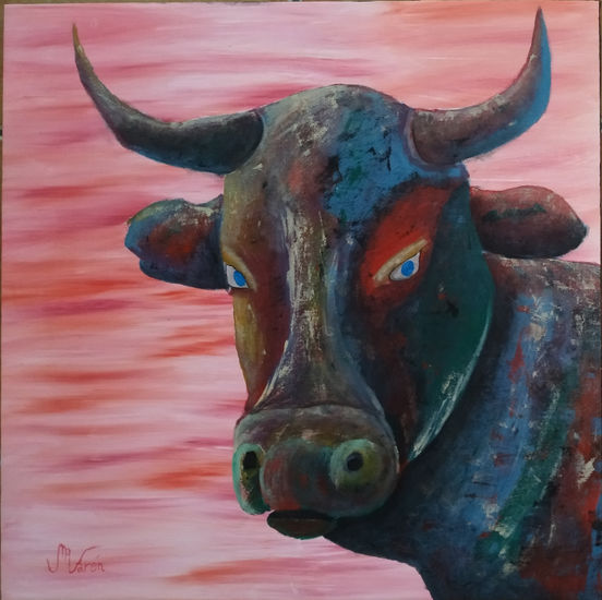 Bull #5 Acrylic Canvas Figure Painting